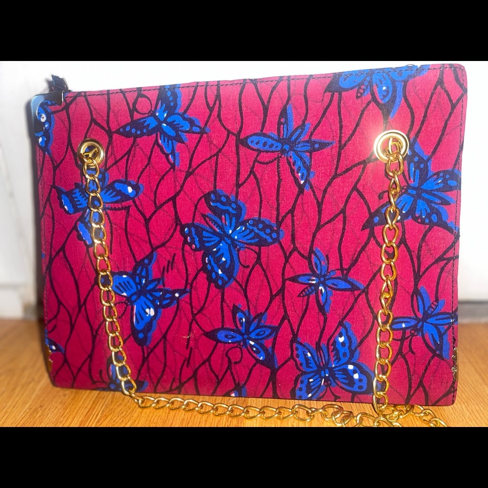 Authentic Handmade African Handbag Multi Colored Hard Strong Material